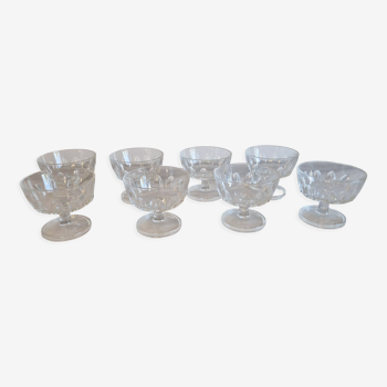 Set de 8 coupes en verre par Arcoroc