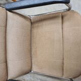Vintage tubular ribbed office armchair