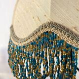 Retro wrought iron and pearl lamp