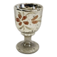 Painted blown glass egg cup with mercury gilding, 19th century.