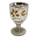Painted blown glass egg cup with mercury gilding, 19th century.