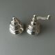 Silver-plated vintage salt shaker and pepper mill set, 1970s Italy, elegant metal table décor