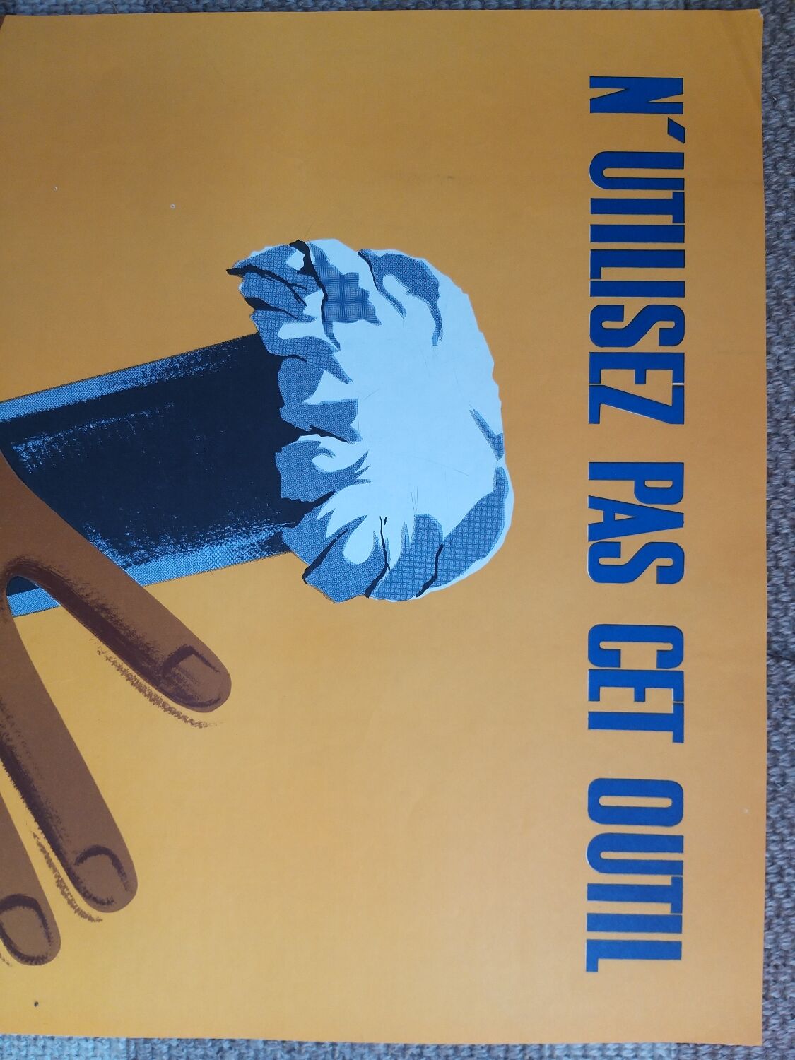 Old / original poster prevention danger - Artist Vuillamy 1963