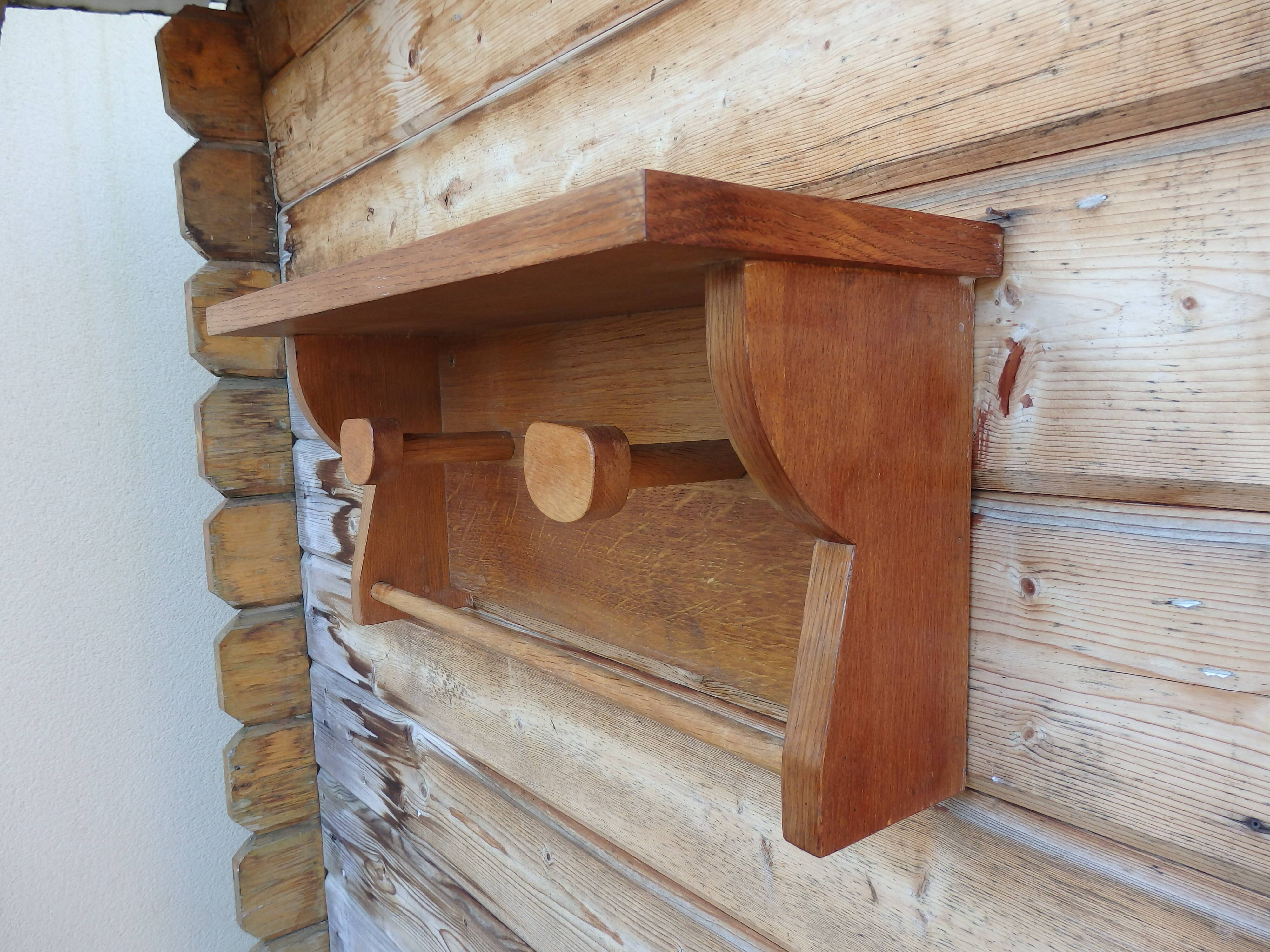 Vintage Scandinavian wall coat rack