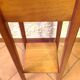 Square plant holder in light wood / 70s-80s