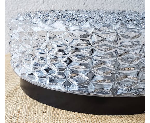 Glass and Bakelite 1960s ceiling lamp