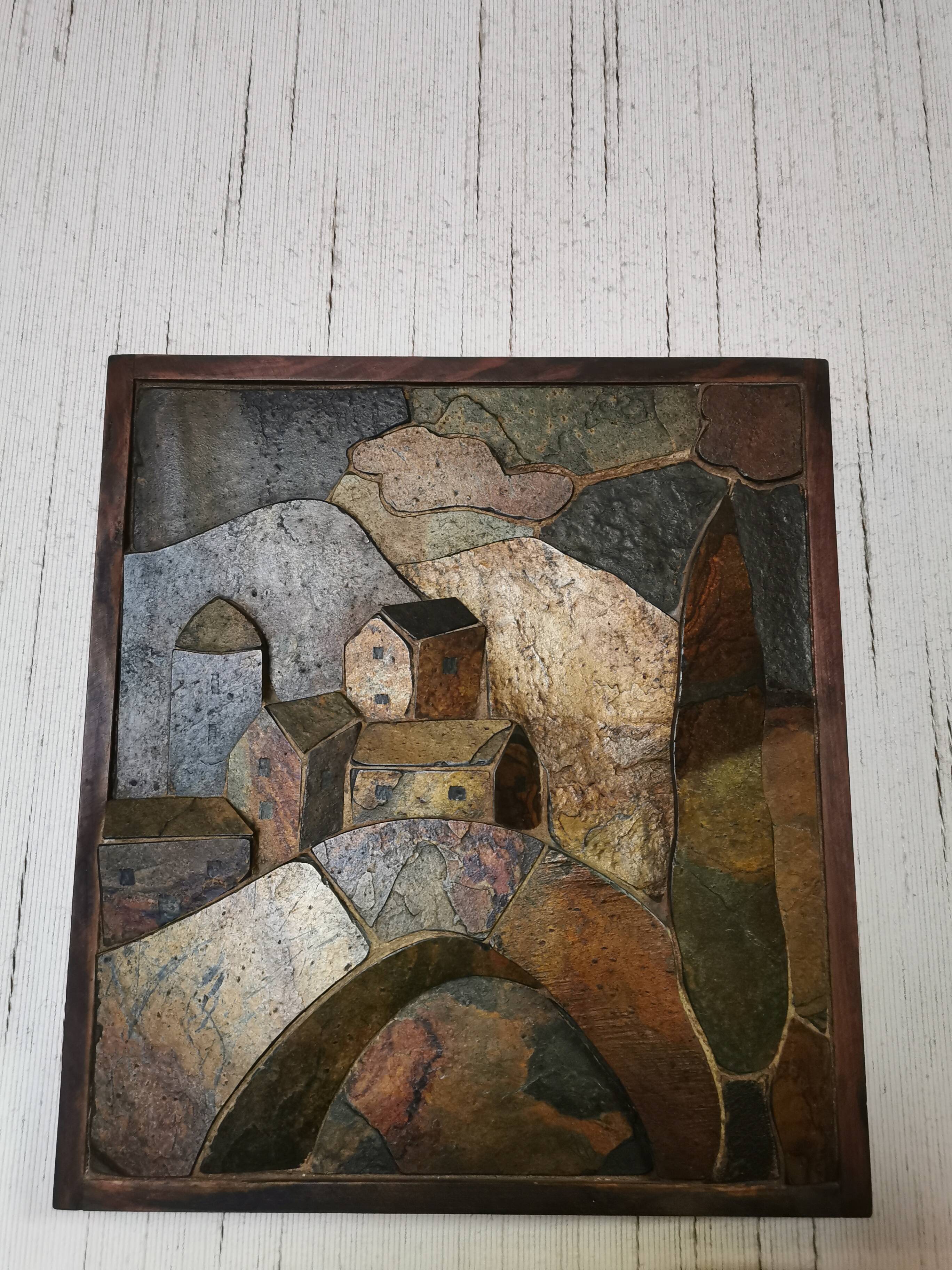 Slate mountain decor frame