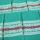 7 green cotton napkins - Basque Country France - vintage 60s