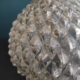 Lampe suspendue vintage en verre, France