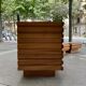 Brutalist chest of drawers in solid elm, Maison Regain, 1970