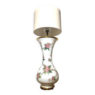 Baccarat Lampe Opaline peint main