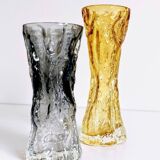 1970s Brutalist Art Glass Vases by Kurt Wokan, Handmade in Germany