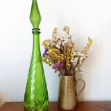 Large glass carafe from Empoli, Italy, vintage