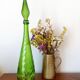 Large glass carafe from Empoli, Italy, vintage