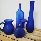 Olive-lot of vases-blue