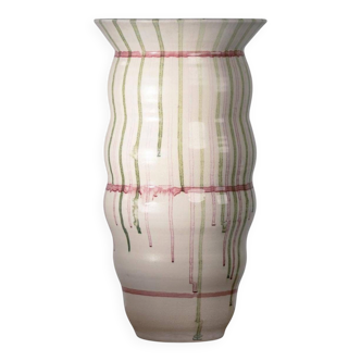 Mobach studio pottery XXL 46 cm large ceramic vase, The Netherlands, 1991