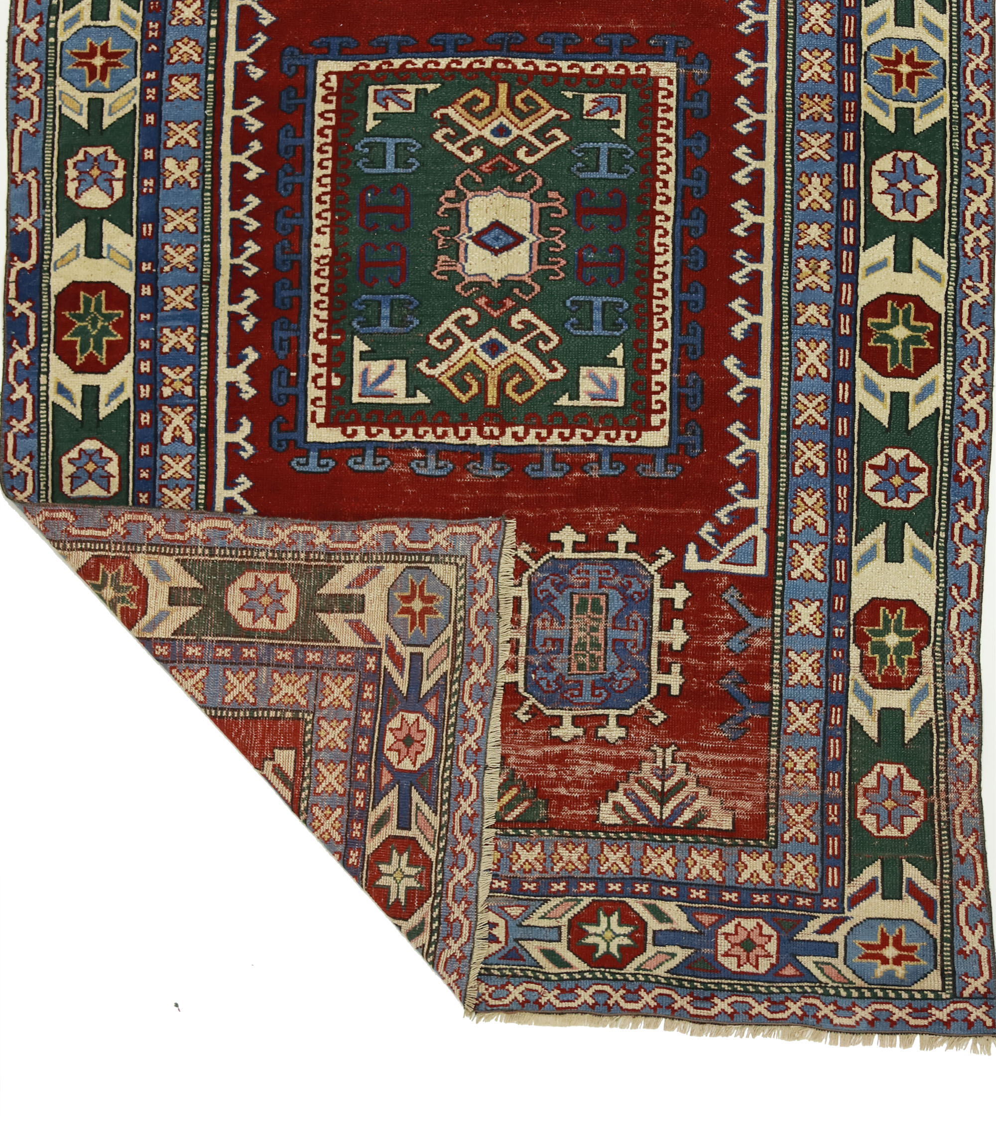 Anatolian handmade vintage rug 185 cm x 132 cm
