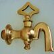 Old fountain tap for garden in brass, 4 parts