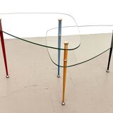 Italian Arlecchino Side Table in Glass by Edoardo Paoli for Vitrex