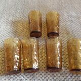 Series of 6 amber glasses