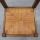 Set of 6 rustic oak ladder-back chairs with rush seats, France, 20th centur