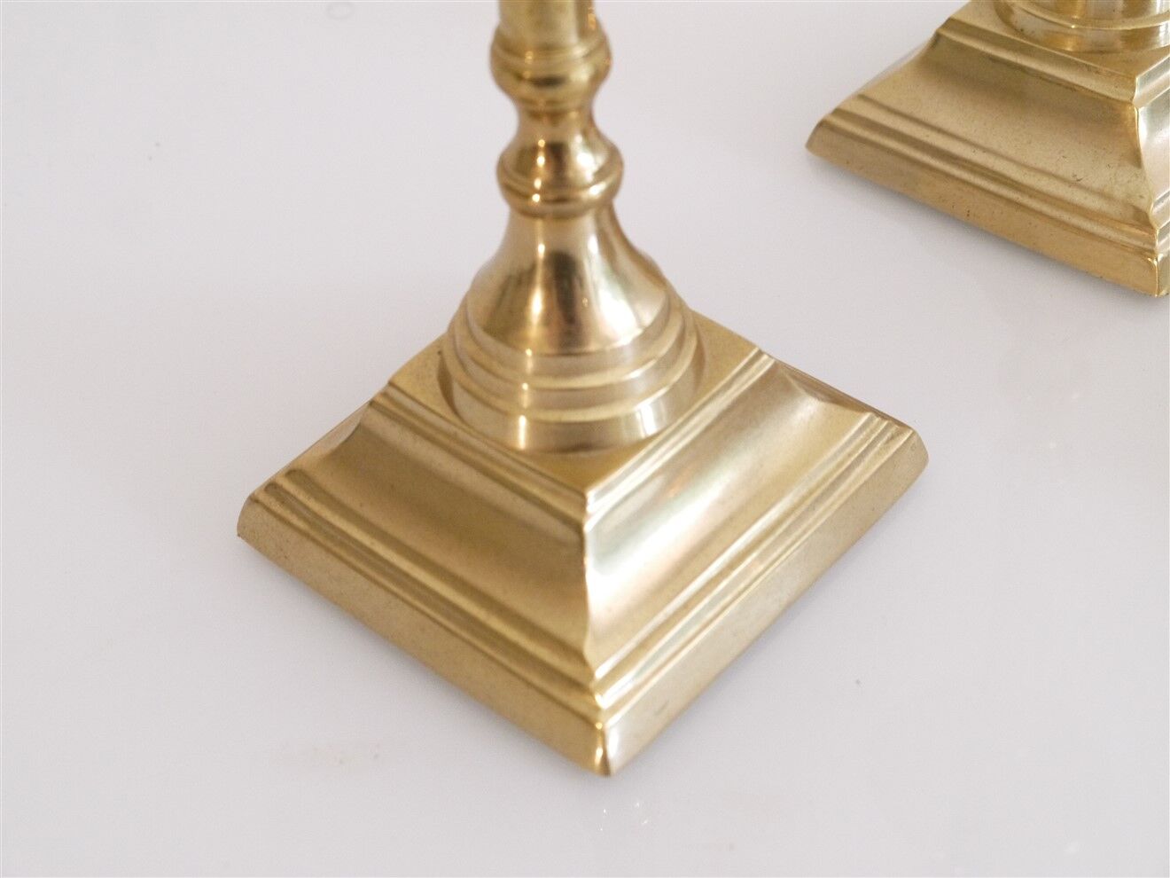 Set of vintage brass candle holders 1960