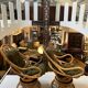 Pair of rattan armchairs
