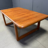 Mid-century solid teak Scandinavian coffee table, 1970s