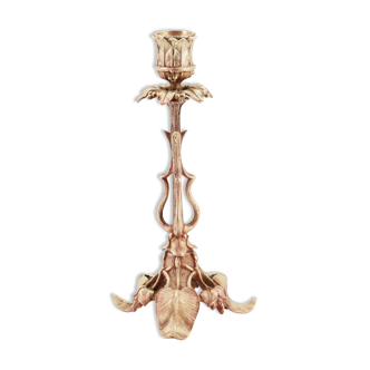 Old brass candle holder