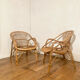 Pair of rattan armchairs