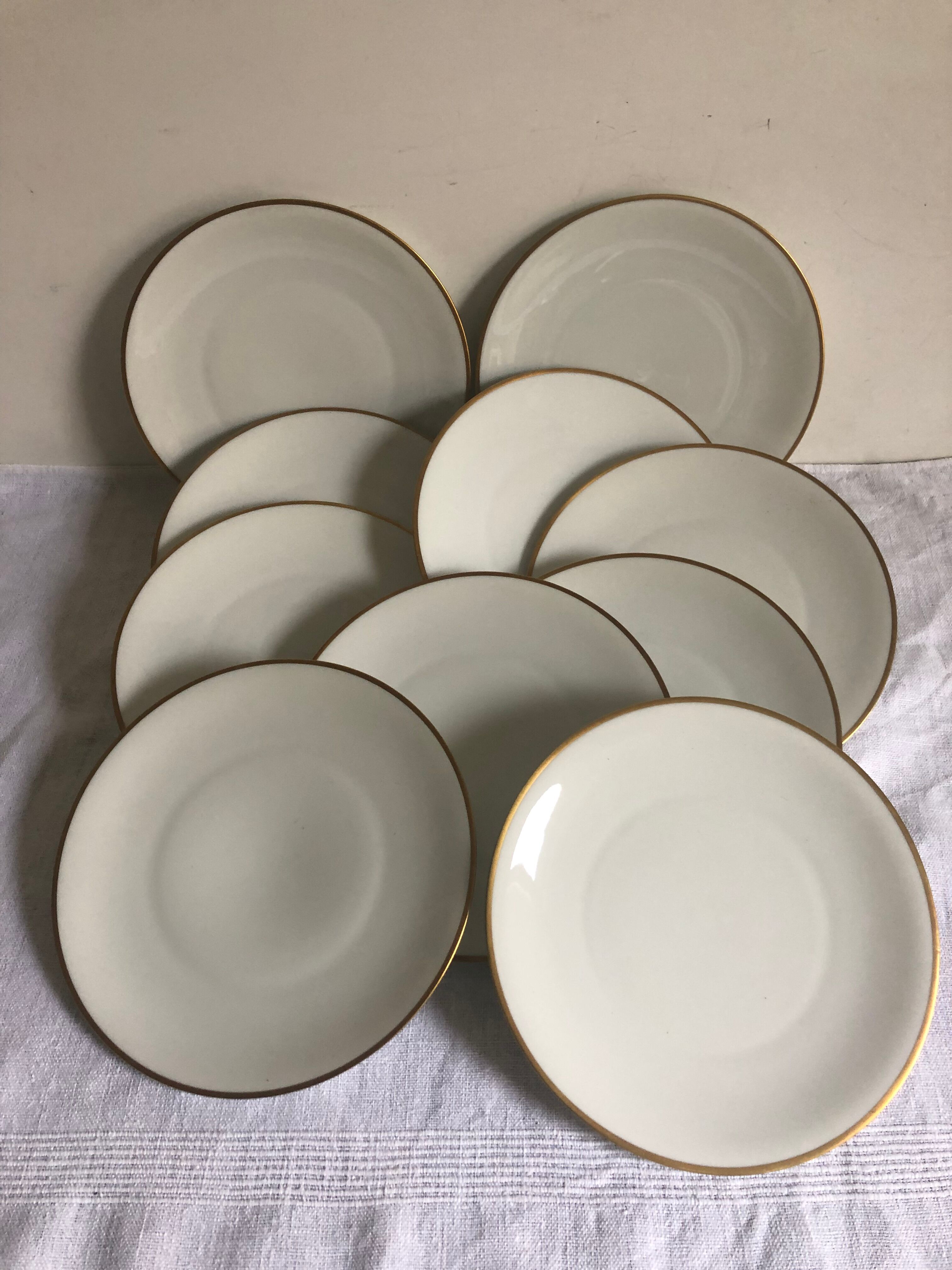 10 dessert plates - Limoges Chastagner porcelain
