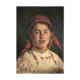 Oil on vintage panel, "Young Muscovite", signed Tarasov, early 20th century
