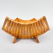 Mid Century Foldable Wooden Fruit Basket, Germany