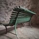 French garden bench in wood and iron, 1950s