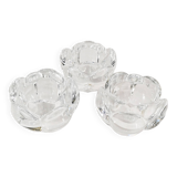 Crystal candlesticks, Royal Copenhagen, Denmark, 1980s.