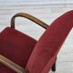 1950s, Danish art deco armchair, original red furniture wool, beech wood.