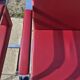 Set 4 - red chrome Brno armchair flat bar- Ludwig Mies vd Rohe bauhaus