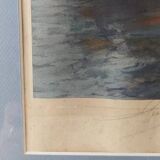Old painting / print / engraving / lithograph, Georges Pierre Guinegaul