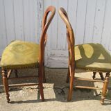 Paire de chaises Louis Philippe en merisier