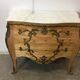 French chest of drawers raw wood:with marble top bronze fittings