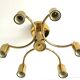 Brass ceiling light in Mid-Century Modern style, Germany, 1970s.