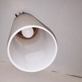 Pendant lamp 60/70s teak and perplex signed alfaplex