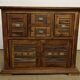Buffet en bois d'acacia massif 4 portes, 2 tiroirs