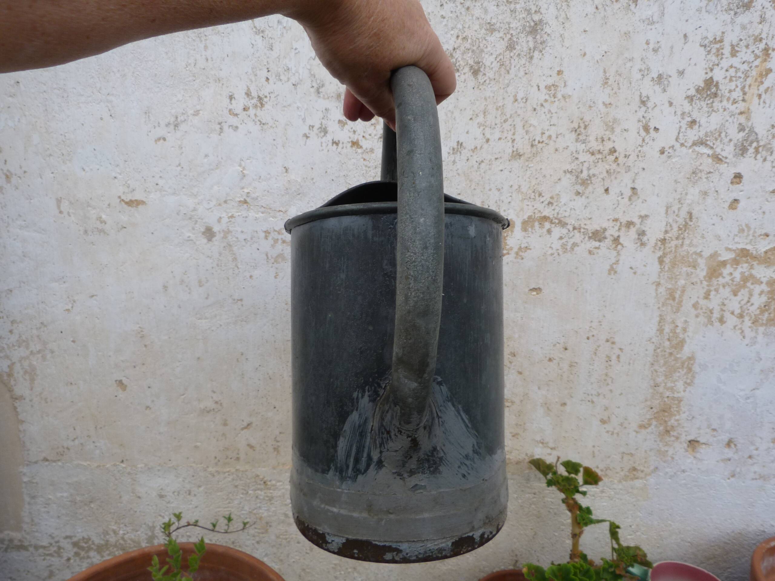 Old small zinc watering can