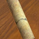 Pair of brass and stone candlesticks