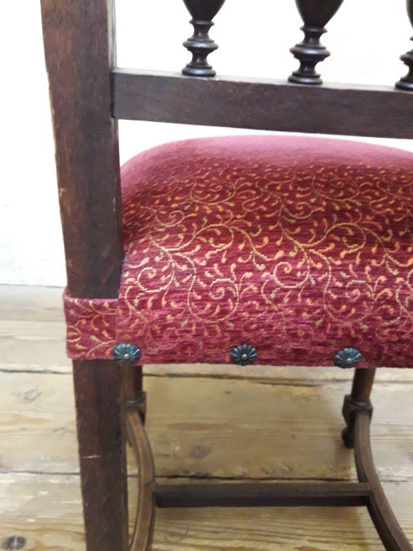 Series of 6 reupholstered Renaissance style chairs