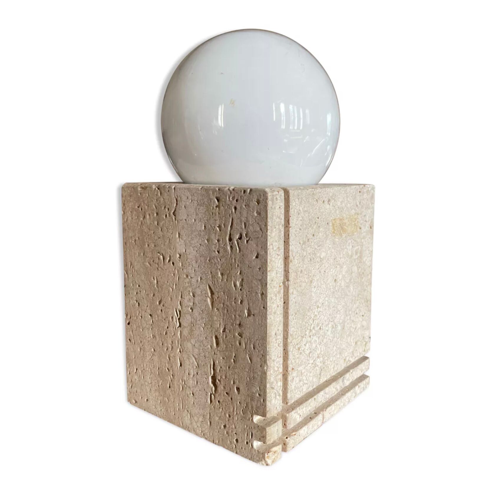 Travertine lamp 1970