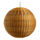 Very rare original XXL rattan ball pendant lamp | Mid Century Modern | Ø 66