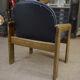 Leather and beech armchair Vintage 1970