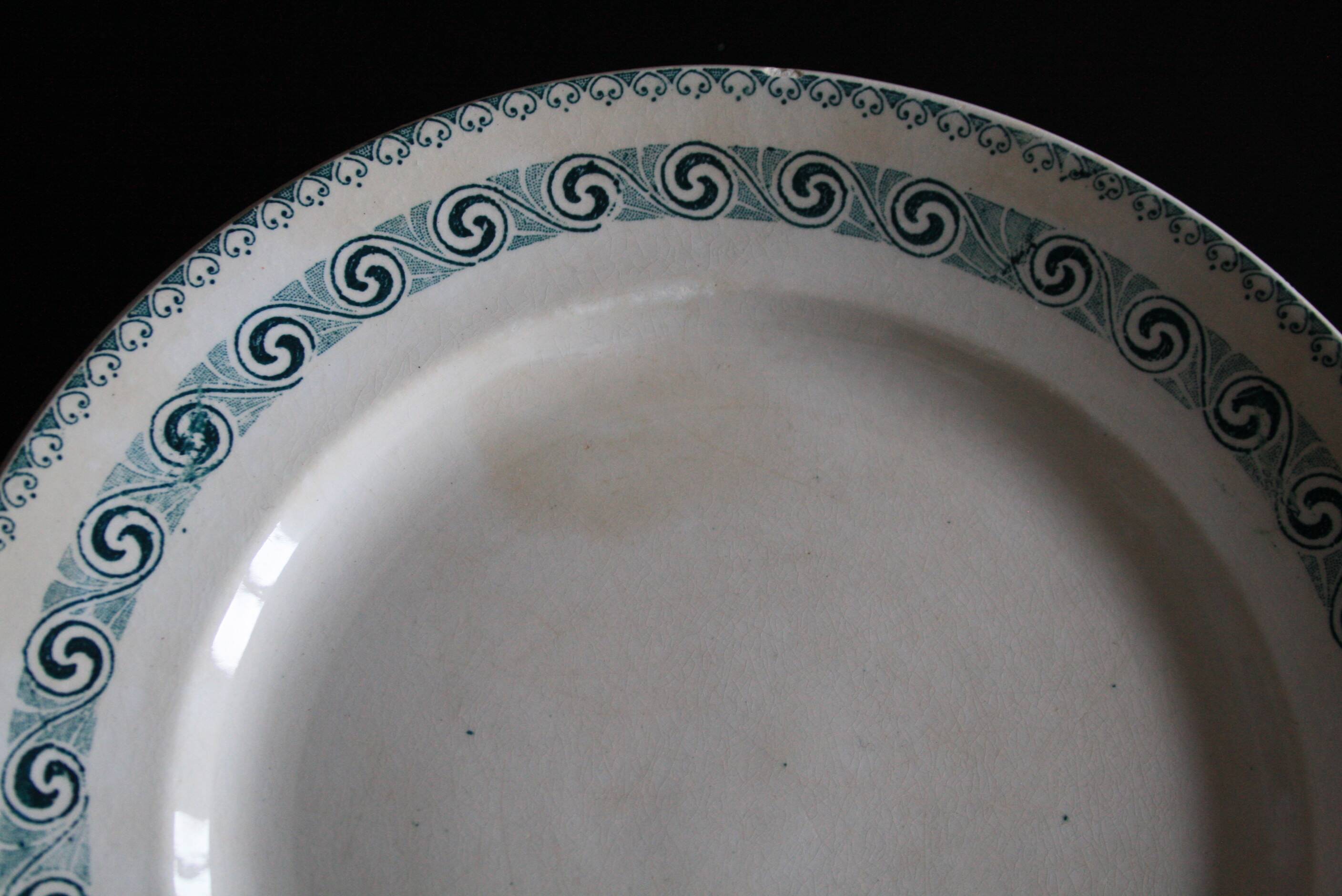 Set of 5 ironstone plates Moulin des Loups & Hamage